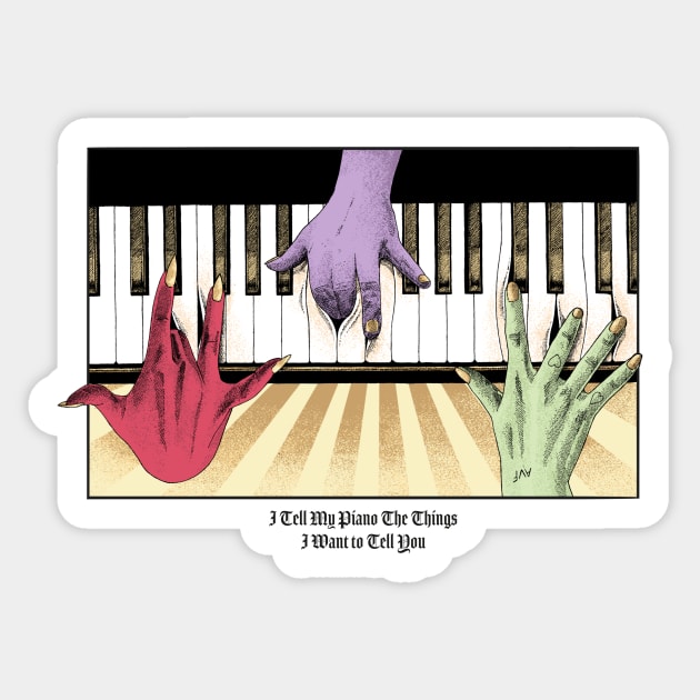 Piano Trinity Light Sticker by sffuma